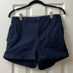 XS Navy Chino Shorts with Elastic Waist